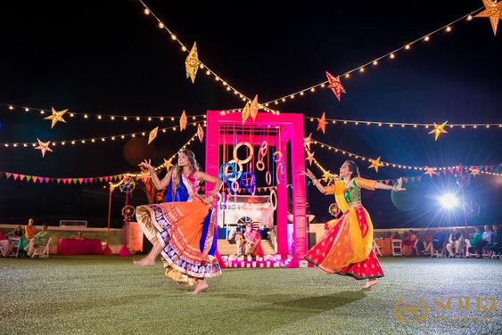 Stage lighting with DJ performance